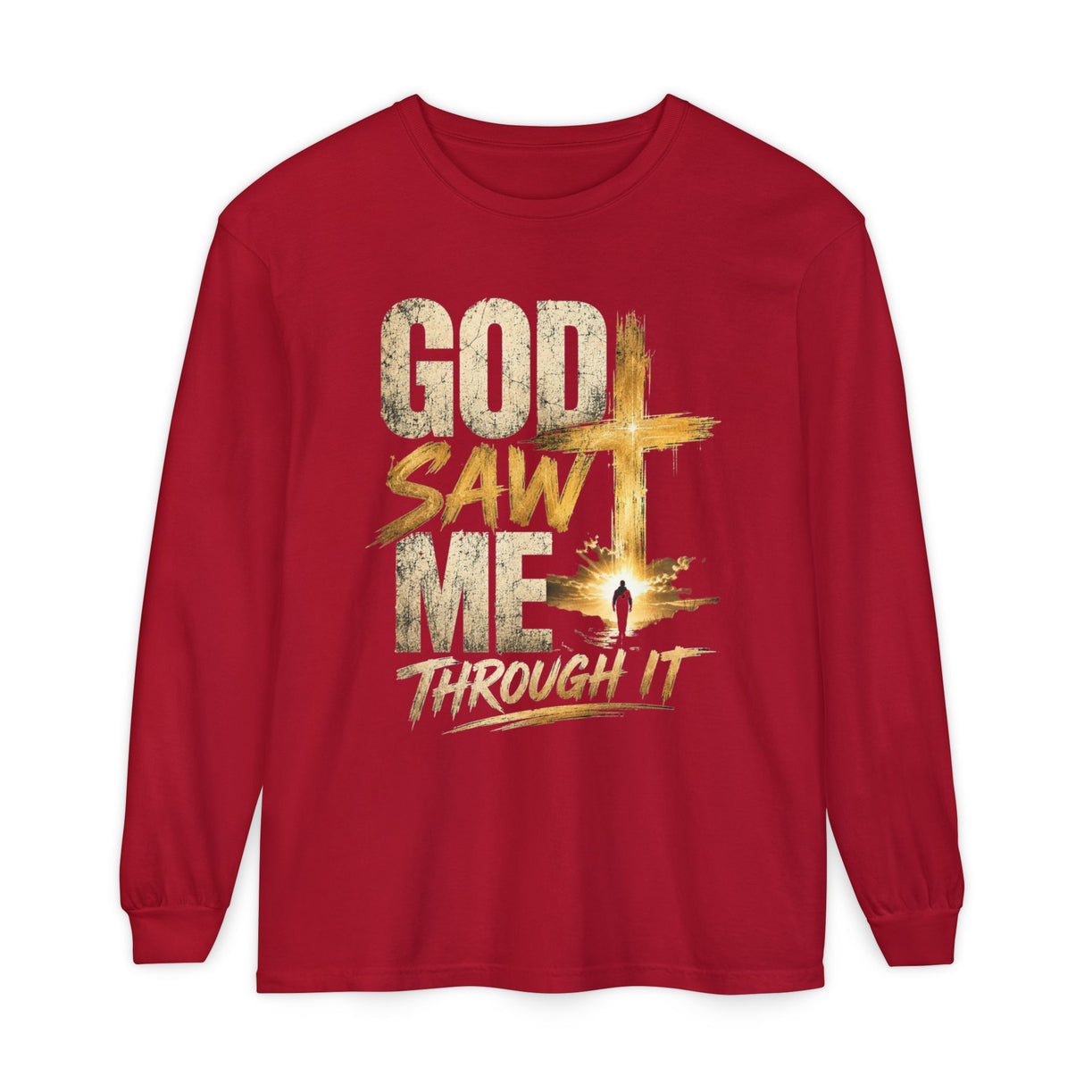 God Saw Me Through It Long Sleeve Tee