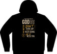 God Loves You Don't Give Up Hoodie — oversized midweight fleece with bold faith encouragement front print by God Sees You Wear
