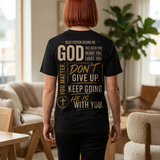Dear Person Behind Me Tee — full back print letter to a stranger, premium faith streetwear by God Sees You Wear DROP 001